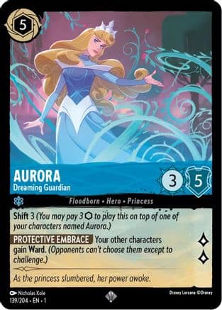 Aurora - Dreaming Guardian — The First Chapter Disney Lorcana card by Nicholas Kole