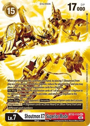 Shoutmon X7: Superior Mode (Alternate Art) (Gold) — Across Time