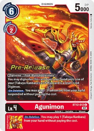 Agunimon — Across Time Pre-Release Cards