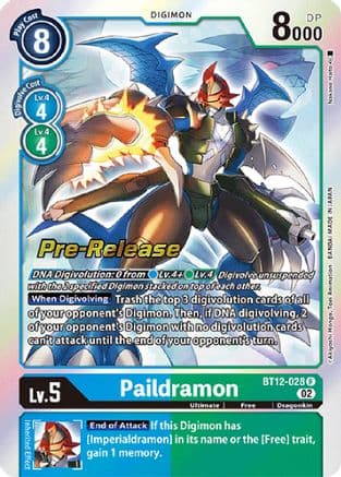 Paildramon — Across Time Pre-Release Cards Digimon Card Game card by Akiyoshi Hongo, Toei Animation