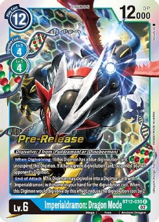 Imperialdramon: Dragon Mode — Across Time Pre-Release Cards Digimon Card Game card by Akiyoshi Hongō, Toei Animation