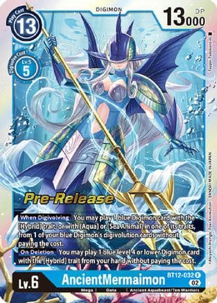 AncientMermaimon — Across Time Pre-Release Cards Digimon Card Game card by Akiyoshi Hongō, Cg Animation