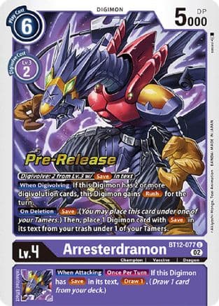 Arresterdramon — Across Time Pre-Release Cards