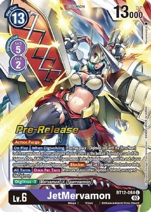 JetMervamon — Across Time Pre-Release Cards Digimon Card Game card by Tonamikanji