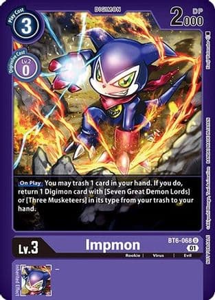 Impmon (April 2023 Beelzemon Special) — Starter Deck 14: Beelzemon Advanced Deck Set Pre-Release Cards Digimon Card Game card by Kenji Watanabe