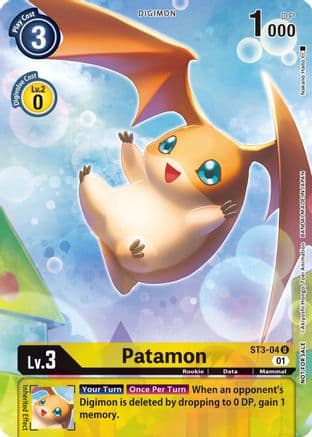 Patamon - ST3-04 (Official Tournament Pack Vol.9) — Starter Deck 03: Heaven's Yellow Digimon Card Game card by Nakano Hajime