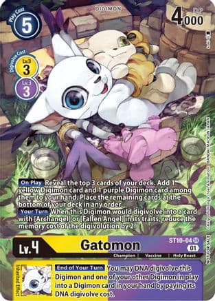 Gatomon (Official Tournament Pack Vol.9) — Starter Deck 10: Parallel World Tactician Digimon Card Game card by Akiyoshi Hongo, Toei Animation, BANDAI MADE IN JAPAN