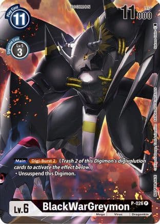 BlackWarGreymon - P-026 (Winner Pack Across Time) — Digimon Promotion Cards