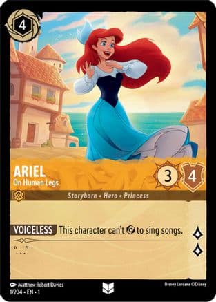 Ariel - On Human Legs — The First Chapter Disney Lorcana card by Matthew Robert Davies