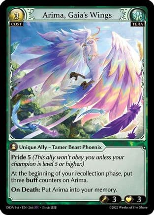 Arima, Gaia's Wings — Dawn of Ashes 1st Edition