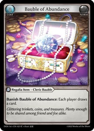 Bauble of Abundance — Dawn of Ashes 1st Edition