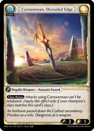 Carnwennan, Shrouded Edge — Dawn of Ashes 1st Edition