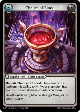 Chalice of Blood — Dawn of Ashes 1st Edition