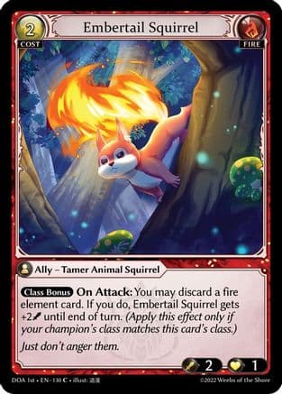 Embertail Squirrel — Dawn of Ashes 1st Edition