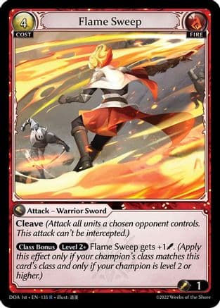 Flame Sweep — Dawn of Ashes 1st Edition