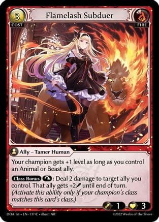 Flamelash Subduer — Dawn of Ashes 1st Edition