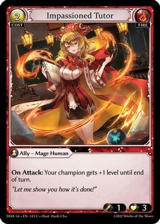 Impassioned Tutor — Dawn of Ashes 1st Edition Grand Archive TCG card by Haeth Chae