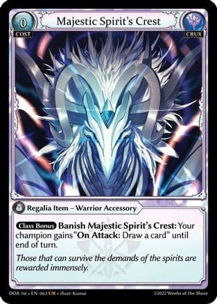 Majestic Spirit's Crest — Dawn of Ashes 1st Edition