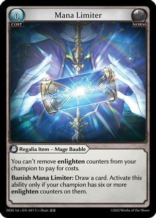 Mana Limiter — Dawn of Ashes 1st Edition