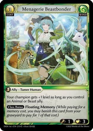 Menagerie Beastbonder — Dawn of Ashes 1st Edition