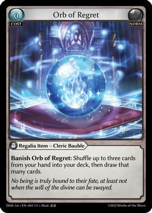 Orb of Regret — Dawn of Ashes 1st Edition