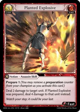 Planted Explosive — Dawn of Ashes 1st Edition