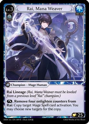 Rai, Mana Weaver — Dawn of Ashes 1st Edition