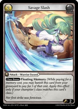 Savage Slash — Dawn of Ashes 1st Edition