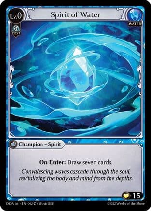 Spirit of Water — Dawn of Ashes 1st Edition