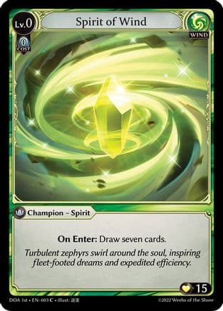 Spirit of Wind — Dawn of Ashes 1st Edition