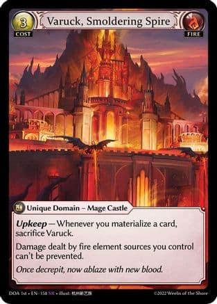 Varuck, Smoldering Spire — Dawn of Ashes 1st Edition