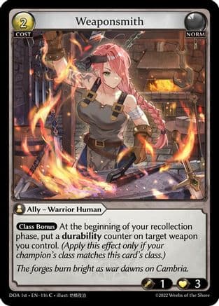 Weaponsmith — Dawn of Ashes 1st Edition