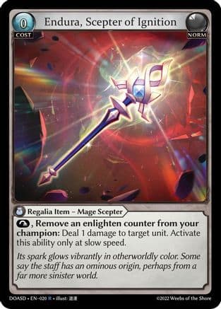 Endura, Scepter of Ignition — Dawn of Ashes Starter Decks