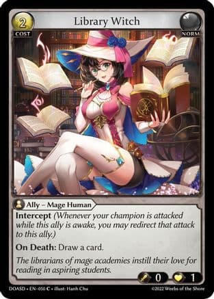 Library Witch — Dawn of Ashes Starter Decks Grand Archive TCG card by Harii Choi