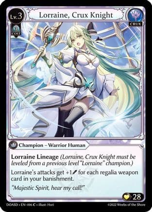 Lorraine, Crux Knight — Dawn of Ashes Starter Decks