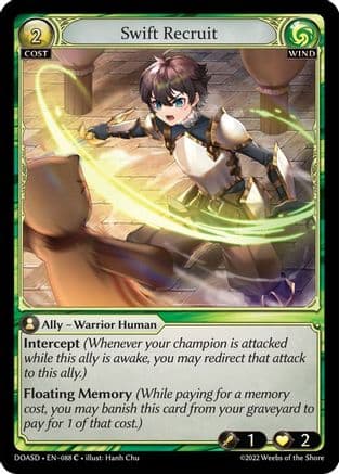 Swift Recruit — Dawn of Ashes Starter Decks Grand Archive TCG card by Hush Chop