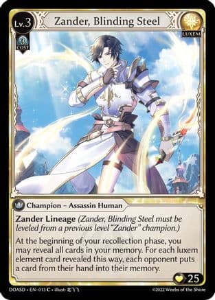 Zander, Blinding Steel — Dawn of Ashes Starter Decks