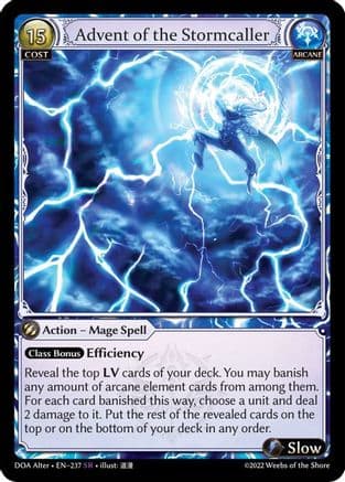 Advent of the Stormcaller — Dawn of Ashes Alter Edition
