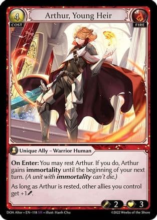 Arthur, Young Heir — Dawn of Ashes Alter Edition Grand Archive TCG card by Hanh Chu