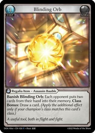 Blinding Orb — Dawn of Ashes Alter Edition