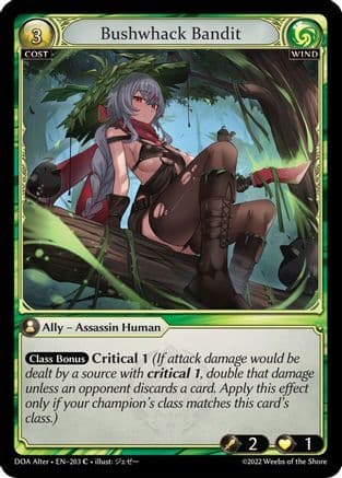 Bushwhack Bandit — Dawn of Ashes Alter Edition