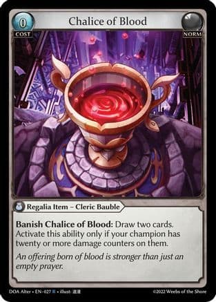 Chalice of Blood — Dawn of Ashes Alter Edition