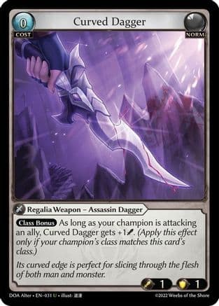 Curved Dagger — Dawn of Ashes Alter Edition