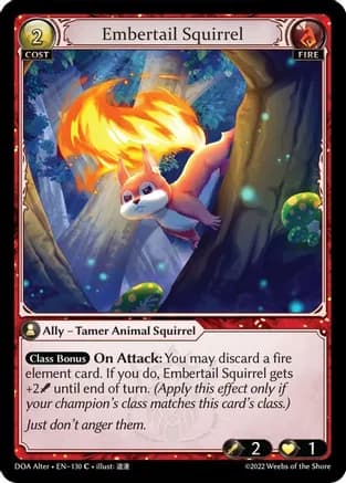 Embertail Squirrel — Dawn of Ashes Alter Edition
