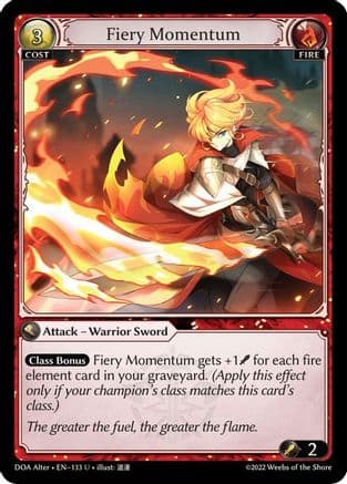Fiery Momentum — Dawn of Ashes Alter Edition