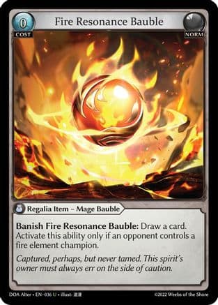 Fire Resonance Bauble — Dawn of Ashes Alter Edition