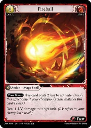 Fireball — Dawn of Ashes Alter Edition