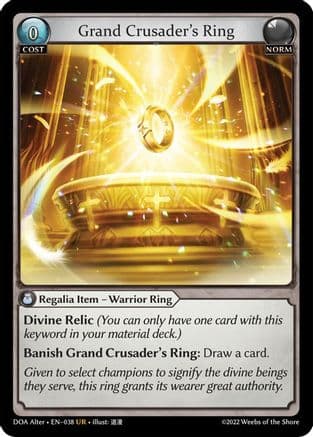 Grand Crusader's Ring — Grand Archive TCG card