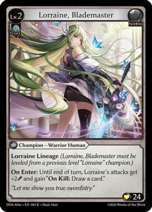 Lorraine, Blademaster — Dawn of Ashes Alter Edition