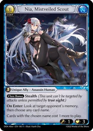 Nia, Mistveiled Scout — Dawn of Ashes Alter Edition